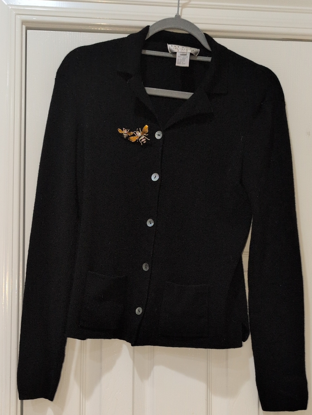 Talbots Black Button-Front Sweater Cardigan